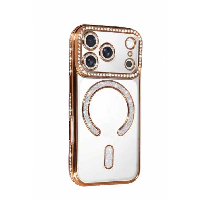 Newface Apple iPhone 17 Pro Joke Simli Magneticsafe Kılıf - Turuncu