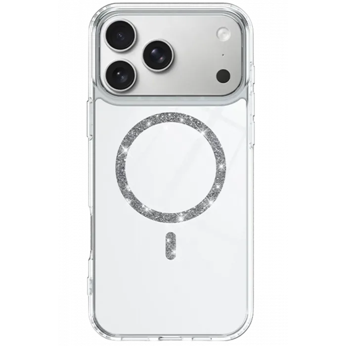 Newface Apple iPhone 17 Pro Live Diamond Magsafe Kapak - Şeffaf