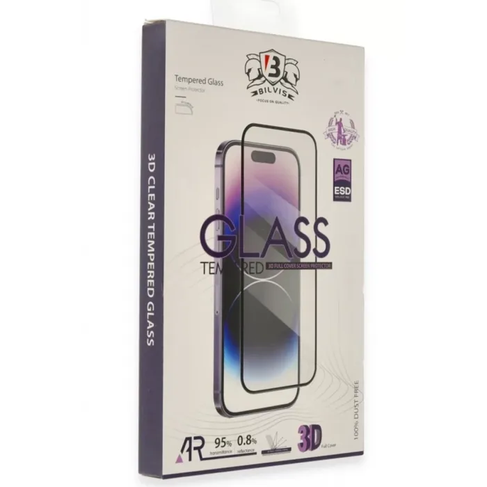Newface Apple iPhone 17 Pro Max Bilvis 3D Cam Ekran Koruyucu - Siyah