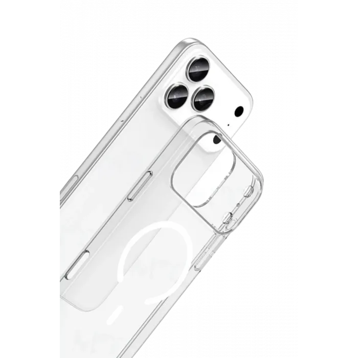 Newface Apple iPhone 17 Pro Max Combo Sert Şeffaf Magsafe Kapak - Şeffaf