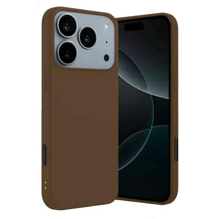 Newface Apple iPhone 17 Pro Max First Silikon - Kahverengi