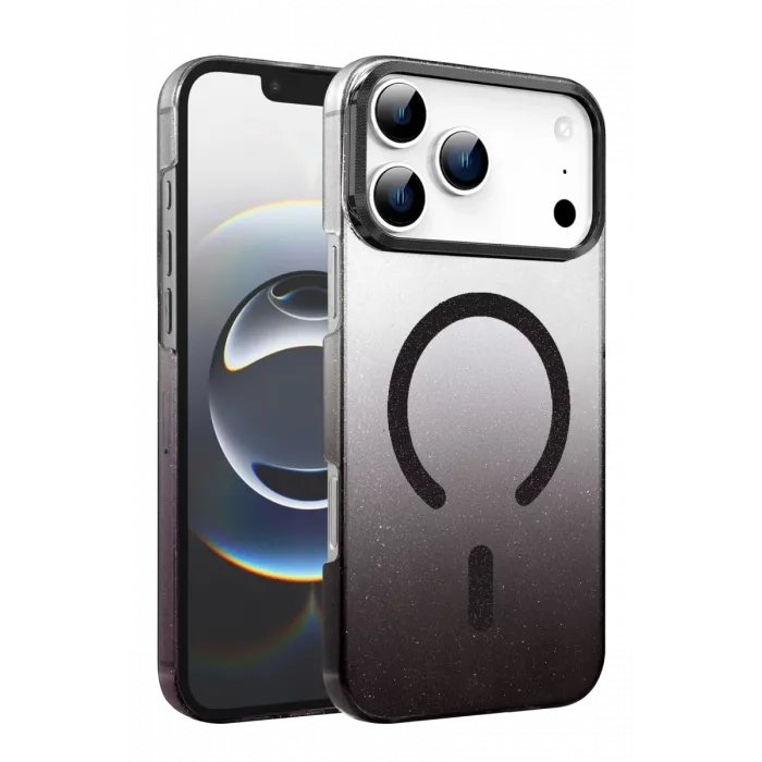 Newface Apple iPhone 17 Pro Max Glossy Magsafe Kapak - Siyah