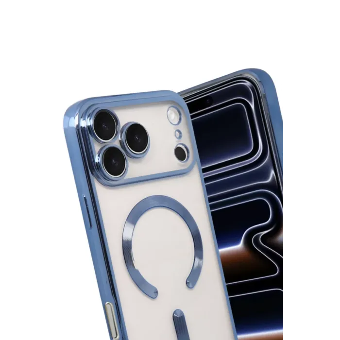 Newface Apple iPhone 17 Pro Max Kross Magneticsafe Kapak - Sierra Blue