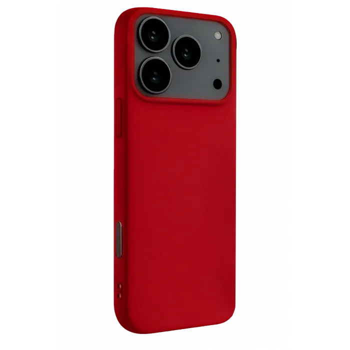 Newface Apple iPhone 17 Pro Max Nano içi Kadife Silikon - Kırmızı