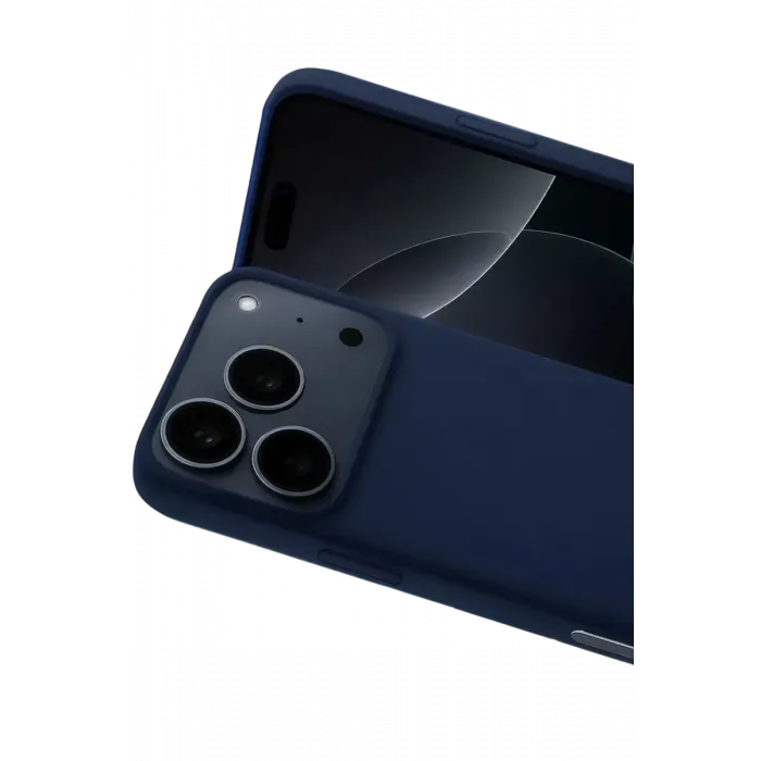 Newface Apple iPhone 17 Pro Max Nano içi Kadife Silikon - Lacivert