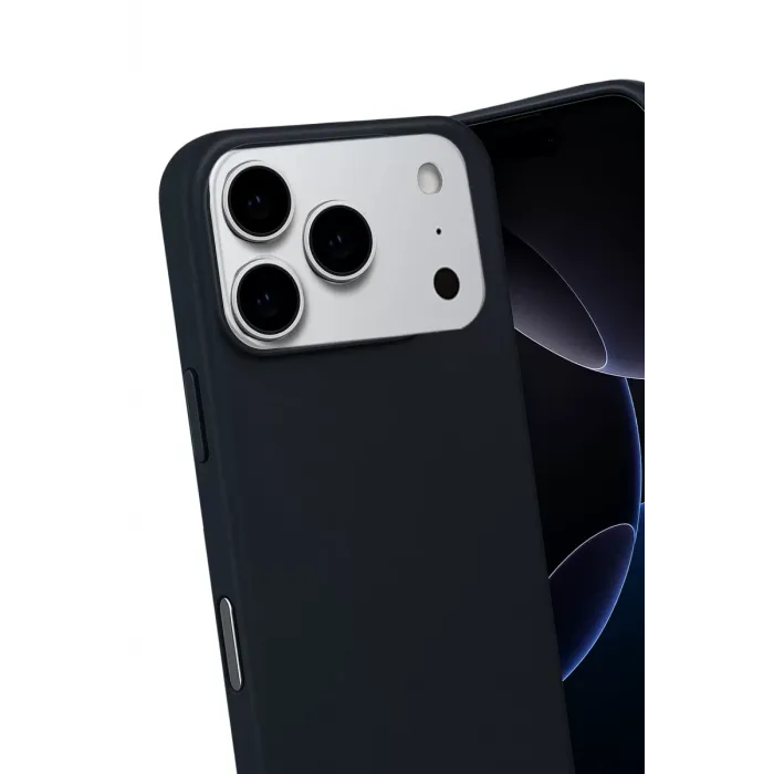 Newface Apple iPhone 17 Pro Max Nano içi Kadife Silikon - Siyah