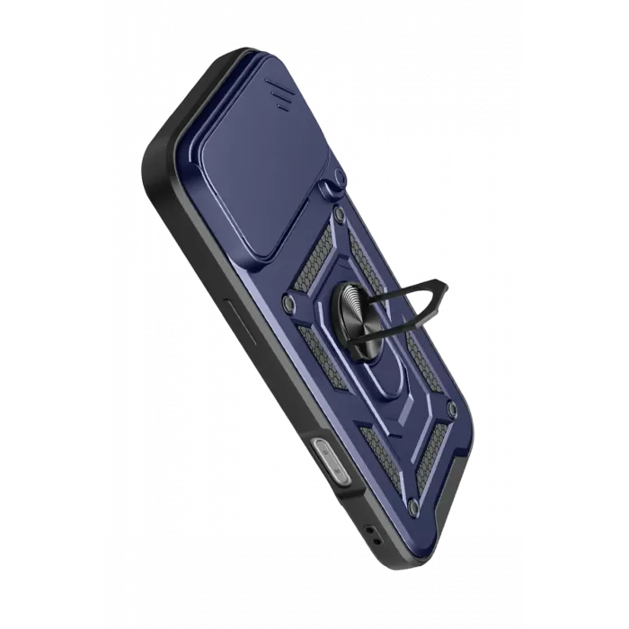 Newface Apple iPhone 17 Pro Max Pars Lens Yüzüklü Silikon - Lacivert