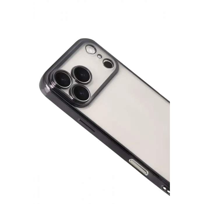 Newface Apple iPhone 17 Pro Max Razer Lensli Silikon - Siyah