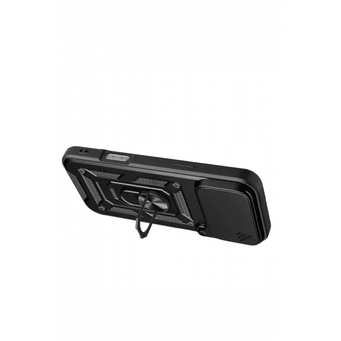 Newface Apple iPhone 17 Pro Pars Lens Yüzüklü Silikon - Siyah