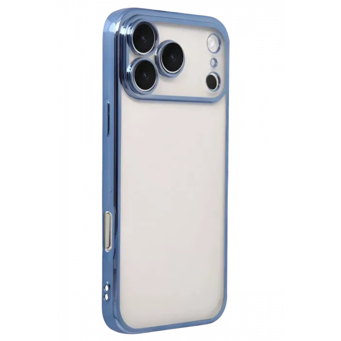 Newface Apple iPhone 17 Pro Razer Lensli Silikon - Açık Mavi