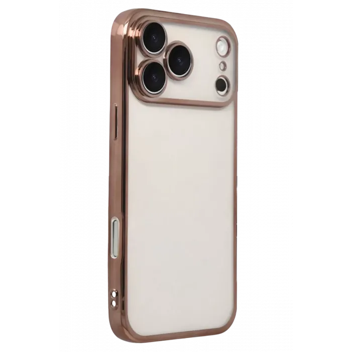 Newface Apple iPhone 17 Pro Razer Lensli Silikon - Çöl Titanyum