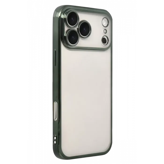 Newface Apple iPhone 17 Pro Razer Lensli Silikon - Yeşil