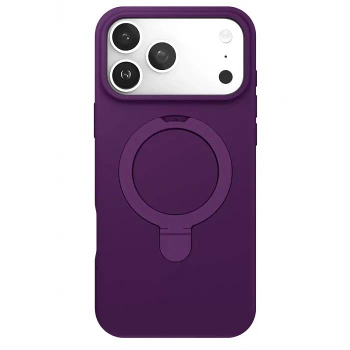 Newface Apple iPhone 17 Pro Regal Magsafe Standlı Kapak - Derin Mor