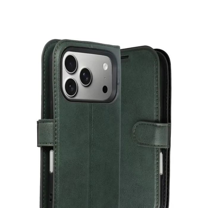 Newface Apple iPhone 17 Pro Trend S Plus Kapaklı Kılıf - Yeşil