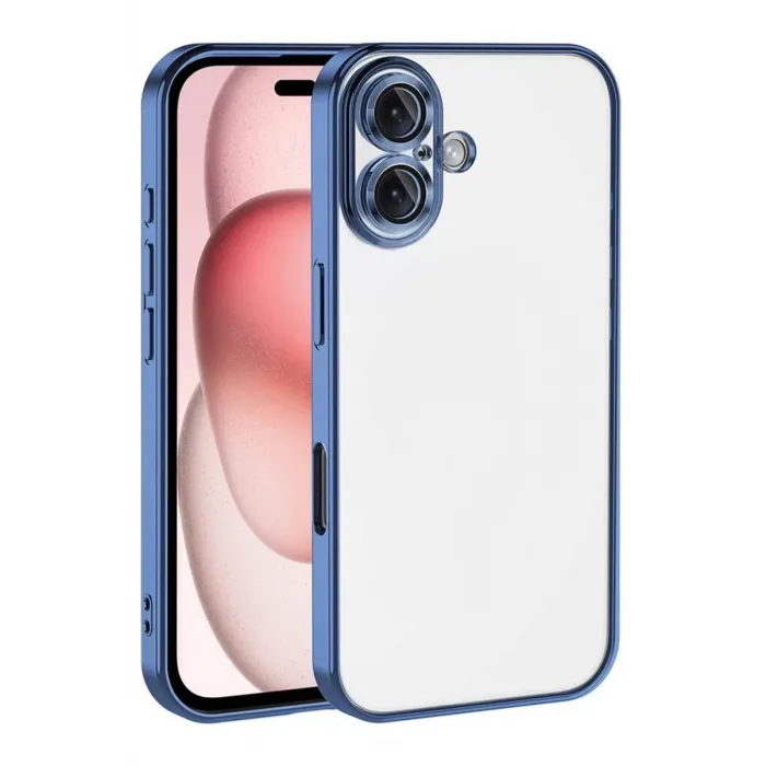 Newface Apple iPhone 17 Razer Lensli Silikon - Açık Mavi