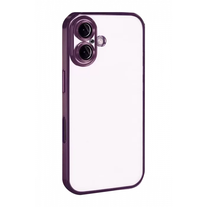 Newface Apple iPhone 17 Razer Lensli Silikon - Açık Mor