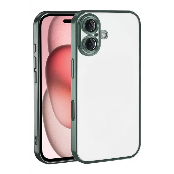 Newface Apple iPhone 17 Razer Lensli Silikon - Yeşil