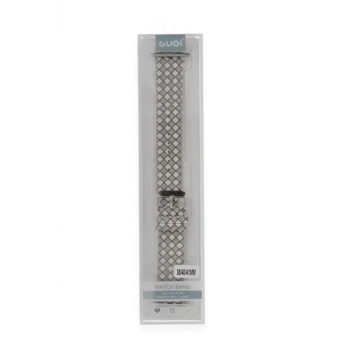 Newface Apple Watch 38mm Karo Motif Kordon - Lila