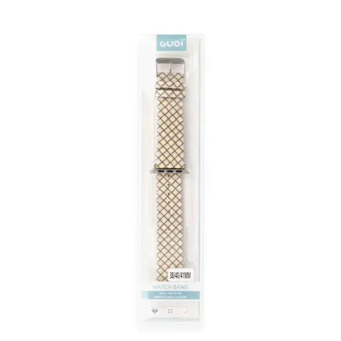 Newface Apple Watch 38mm Karo Motif Kordon - Mavi