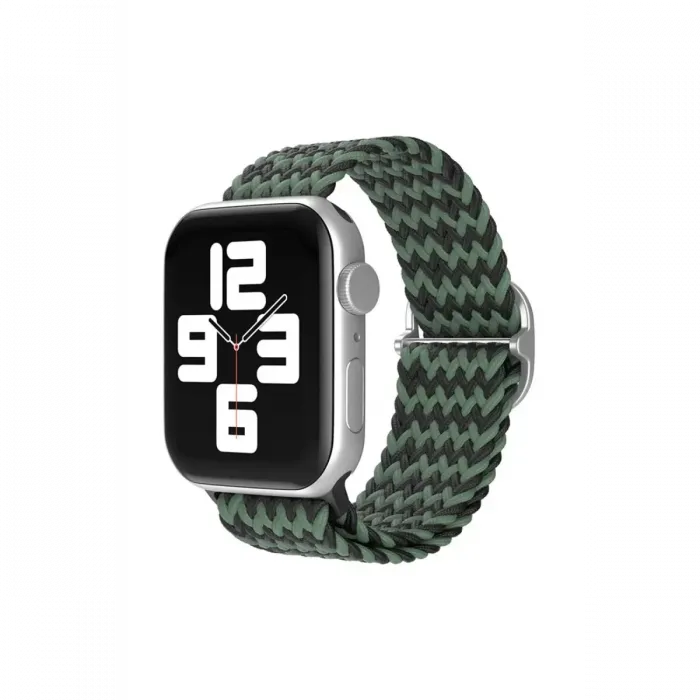 Newface Apple Watch 38mm Star Kordon - Zigzag Yeşil-Siyah