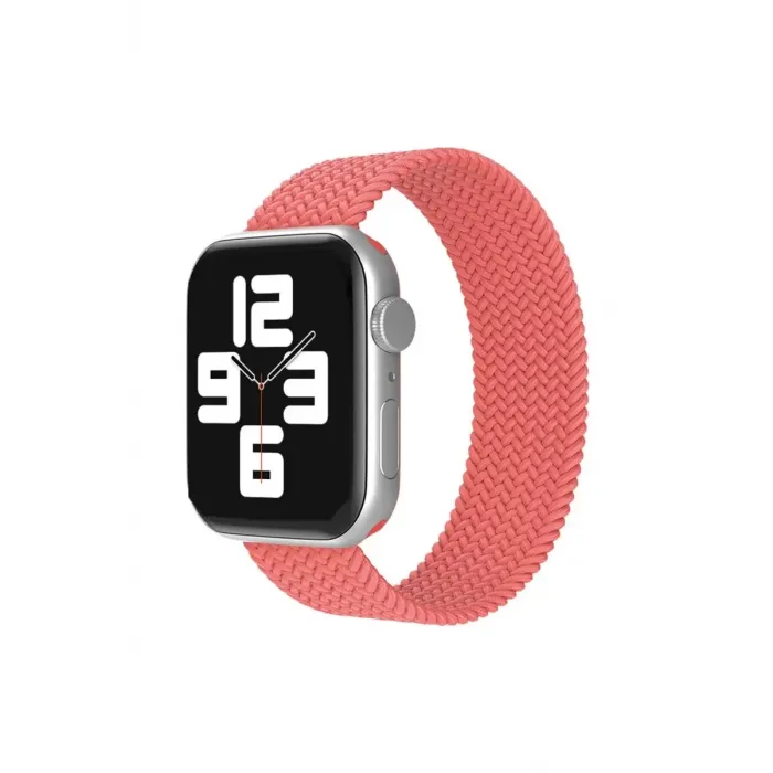 Newface Apple Watch 42mm Ayarlı Solo Silikon Kordon - Pembe