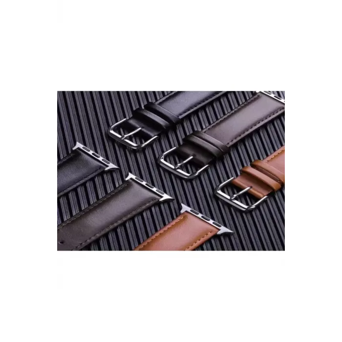 Newface Apple Watch 42mm NL26 Deri Kordon - Taba