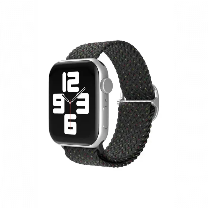 Newface Apple Watch 42mm Star Kordon - Benekli Siyah