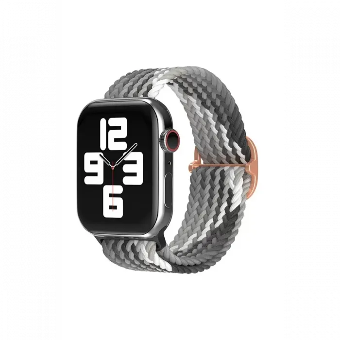 Newface Apple Watch 42mm Star Kordon - Gri-Siyah