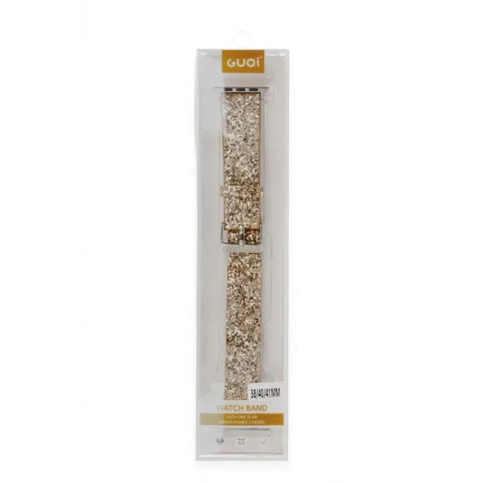 Newface Apple Watch 42mm Starry Taşlı Kordon - Gold