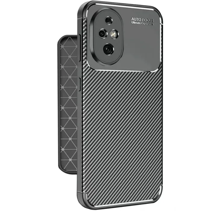 Newface Honor 200 Kılıf Auto Focus Karbon Kapak - Siyah