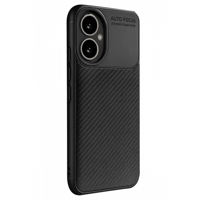 Newface Honor 400 Kılıf Auto Focus Karbon Kapak - Siyah