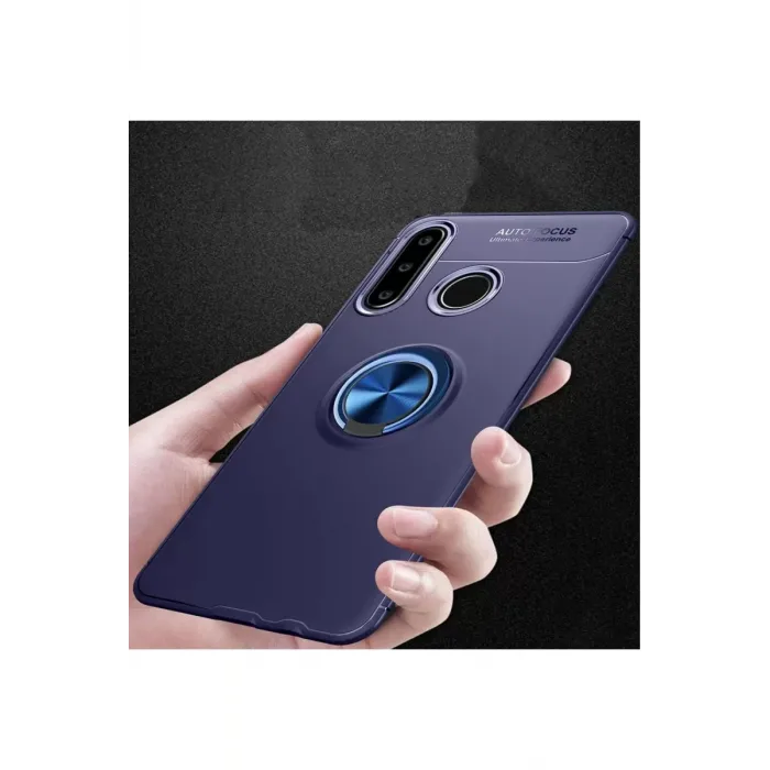 Newface Huawei Y6P Kılıf Range Yüzüklü Silikon - Mavi
