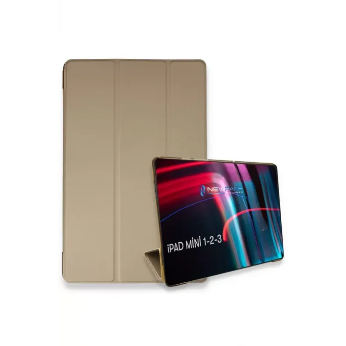 Newface iPad Mini 3 Kılıf Tablet Smart Kılıf - Gold