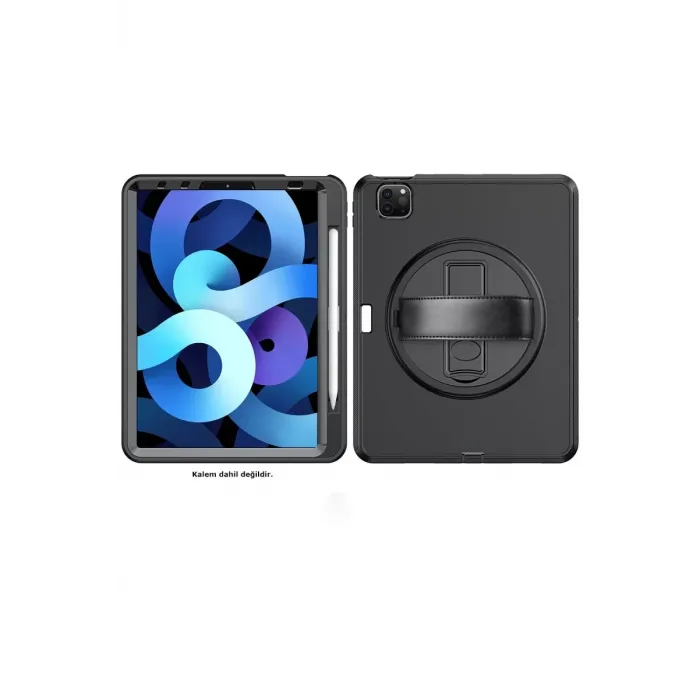 Newface iPad Pro 11 (2018) Kılıf Hand Strap Tablet Kılıfı - Siyah