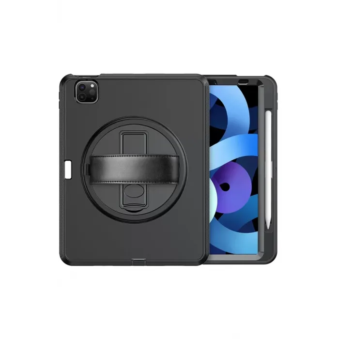 Newface iPad Pro 11 (2018) Kılıf Hand Strap Tablet Kılıfı - Siyah