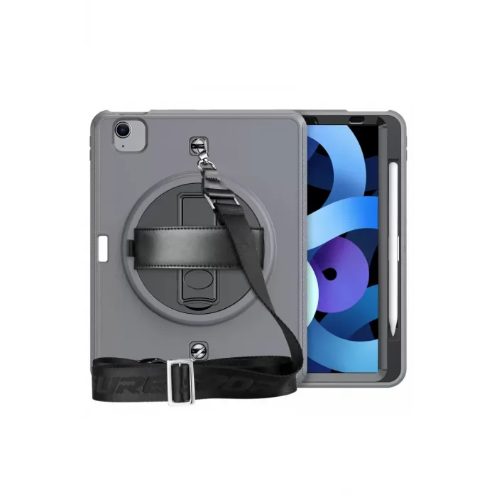 Newface iPad Pro 11 (2020) Kılıf Strap-C Otterbox Tablet Kapak - Gri