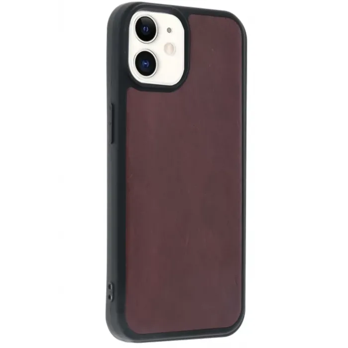 Newface iPhone 11 Kılıf Aras Deri Kapak - Bordo