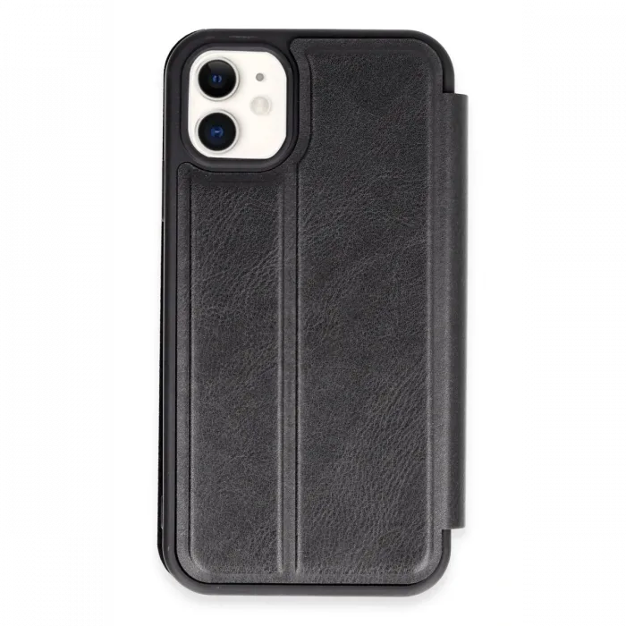 Newface iPhone 11 Kılıf Flip Cover - Siyah