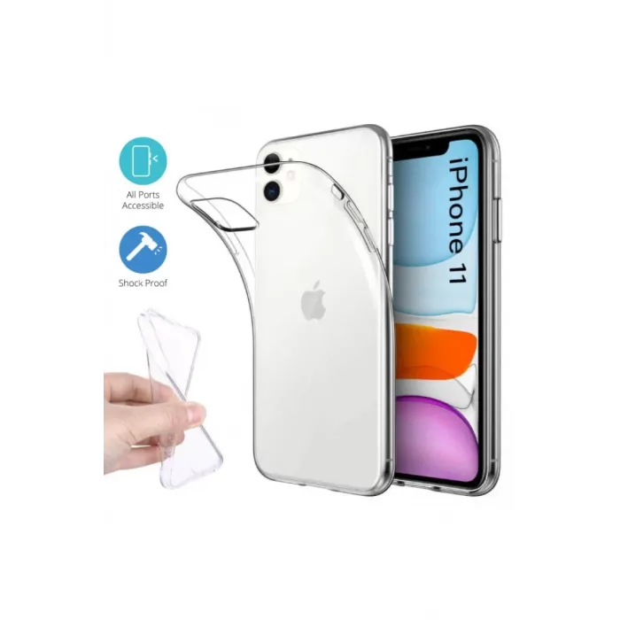 Newface iPhone 11 Kılıf Lüx Şeffaf Silikon