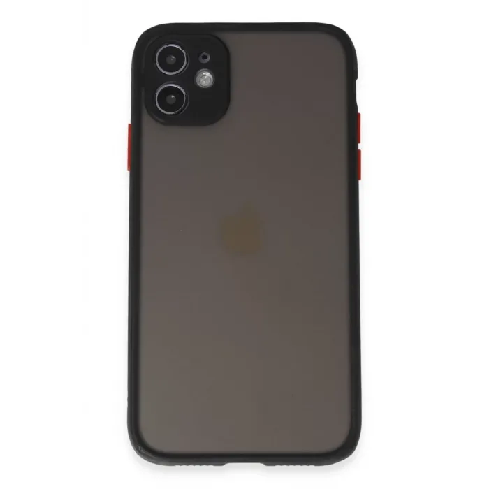 Newface iPhone 11 Kılıf Montreal Silikon Kapak - Siyah