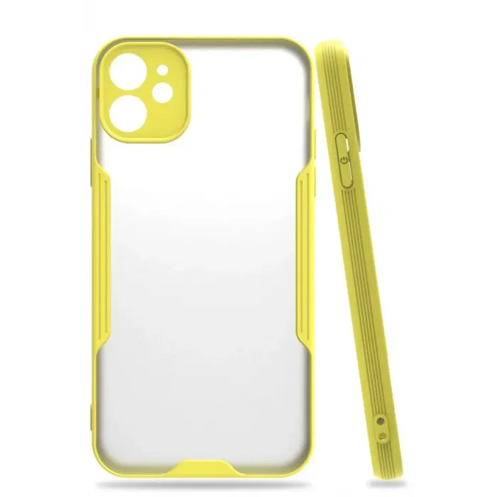 Newface iPhone 11 Kılıf Platin Silikon - Sarı