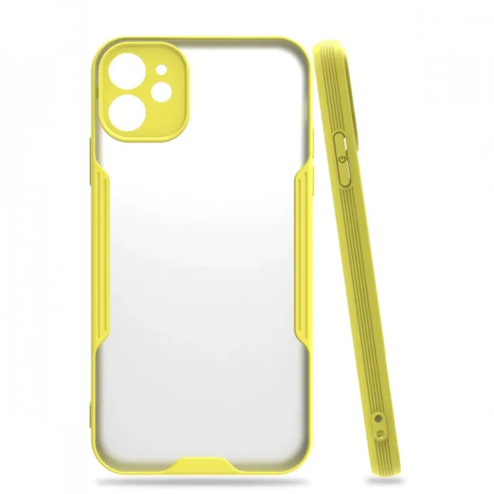 Newface iPhone 11 Kılıf Platin Silikon - Sarı