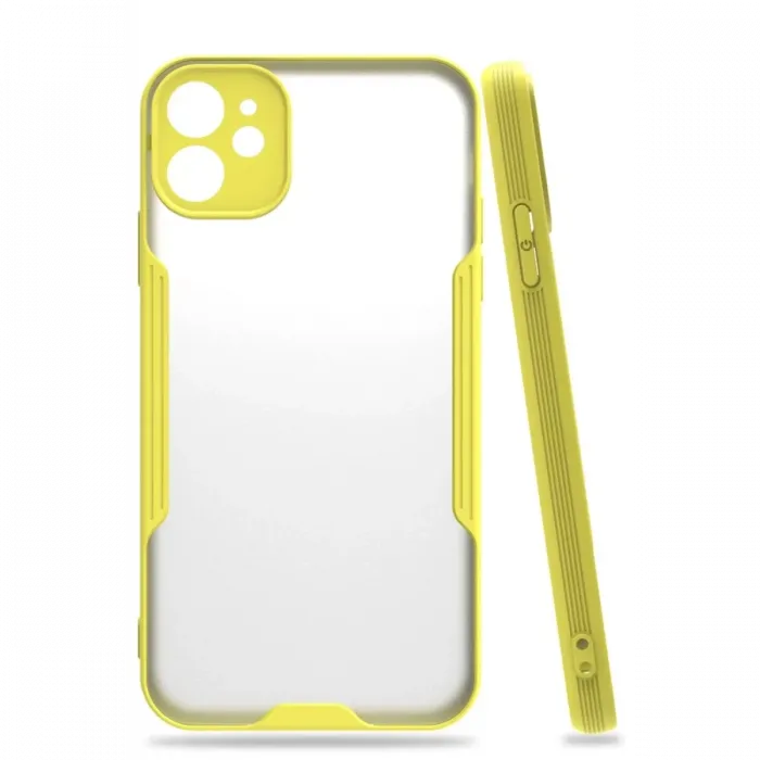 Newface iPhone 11 Kılıf Platin Silikon - Sarı