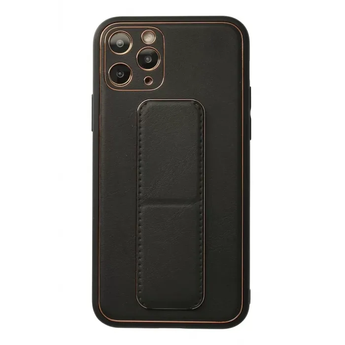 Newface iPhone 11 Pro Kılıf Coco Deri Standlı Kapak - Siyah