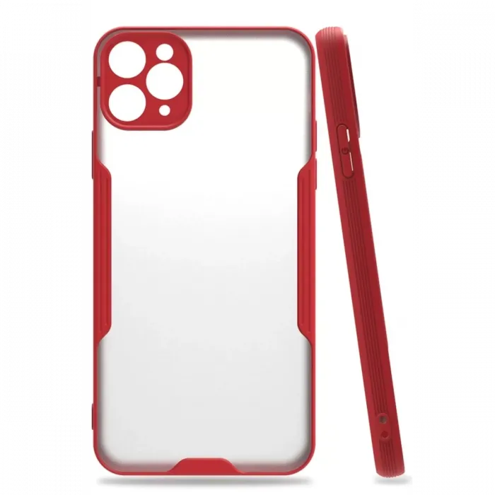 Newface iPhone 11 Pro Kılıf Platin Silikon - Kırmızı