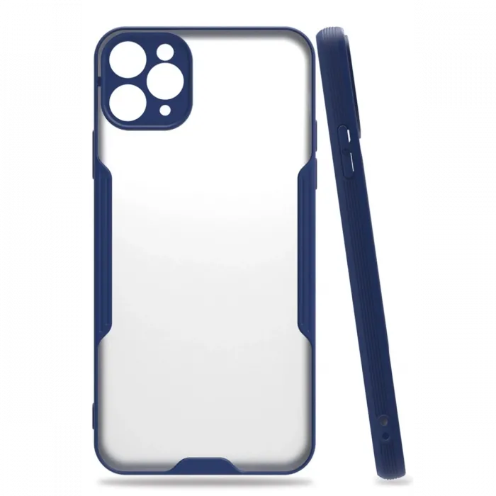 Newface iPhone 11 Pro Kılıf Platin Silikon - Lacivert