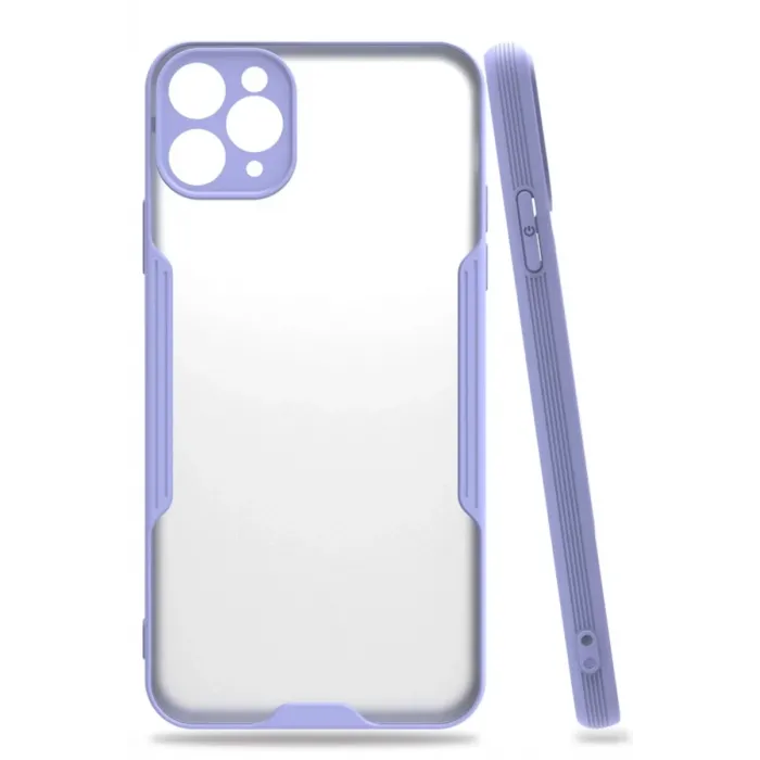 Newface iPhone 11 Pro Kılıf Platin Silikon - Lila