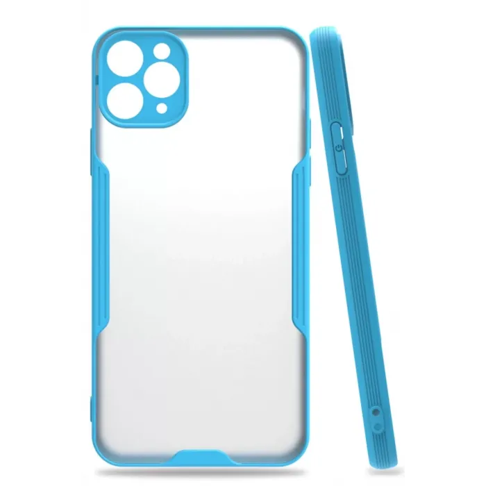 Newface iPhone 11 Pro Kılıf Platin Silikon - Mavi