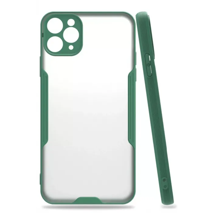 Newface iPhone 11 Pro Kılıf Platin Silikon - Yeşil