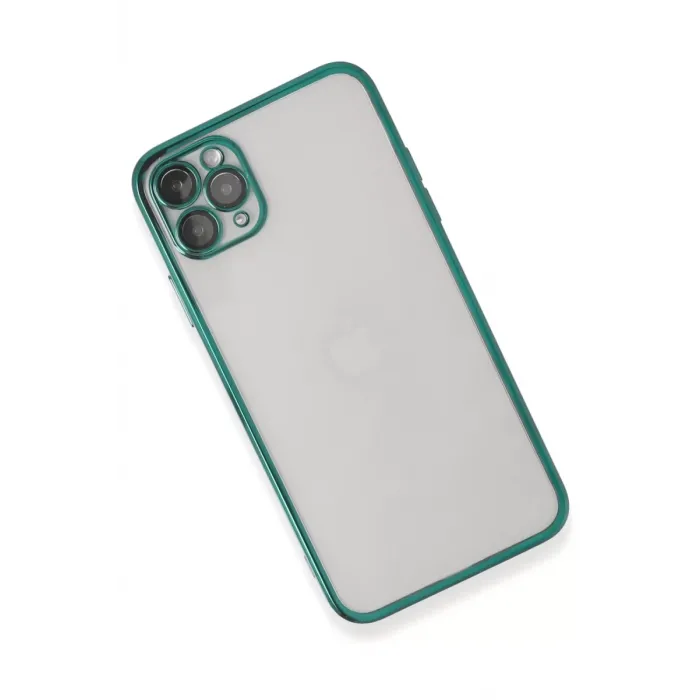 Newface iPhone 11 Pro Kılıf Razer Lensli Silikon - Yeşil